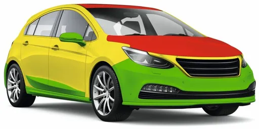 Smart Repair Bereiche – farblich markiert