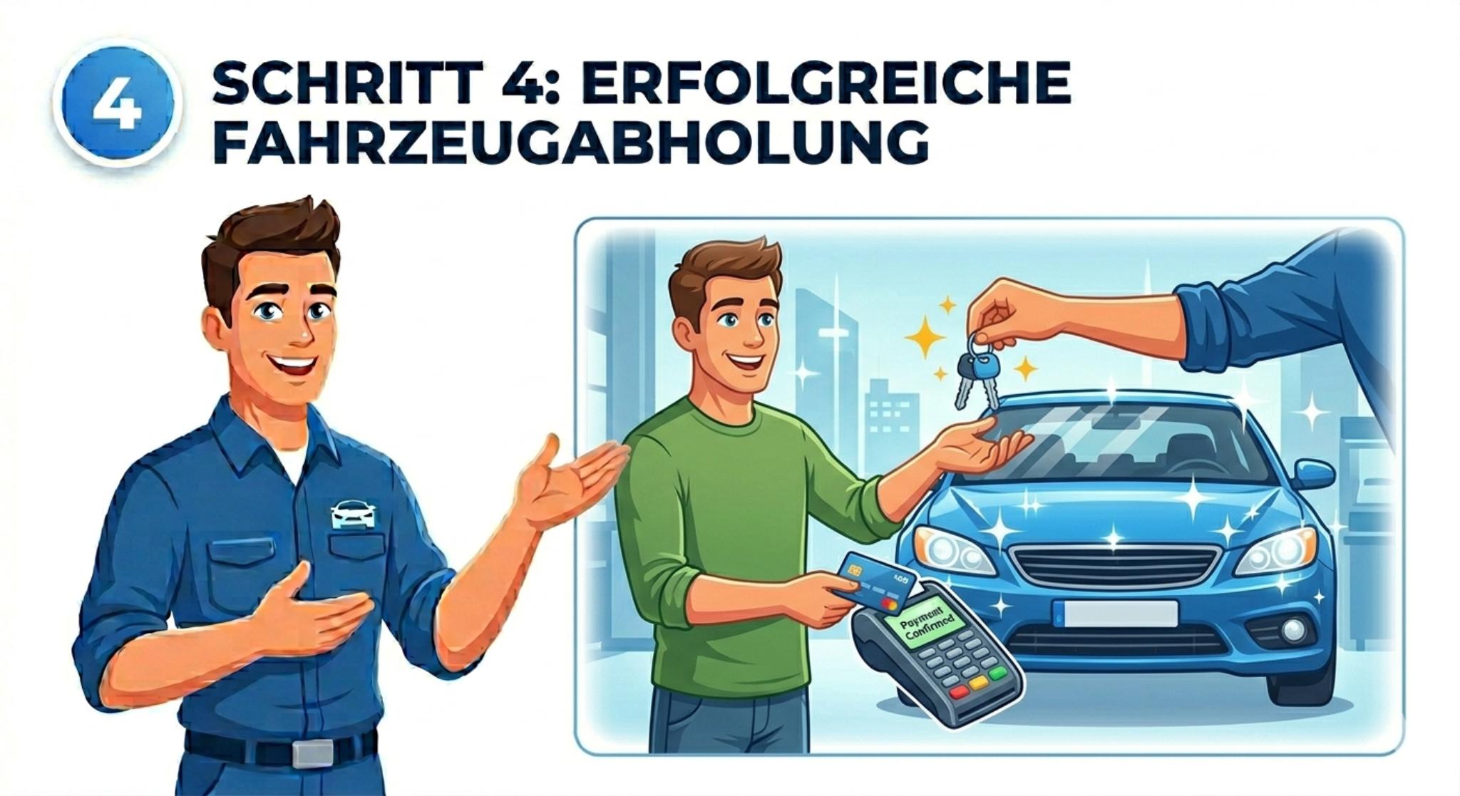Schritt 4 – Fahrzeugabholung