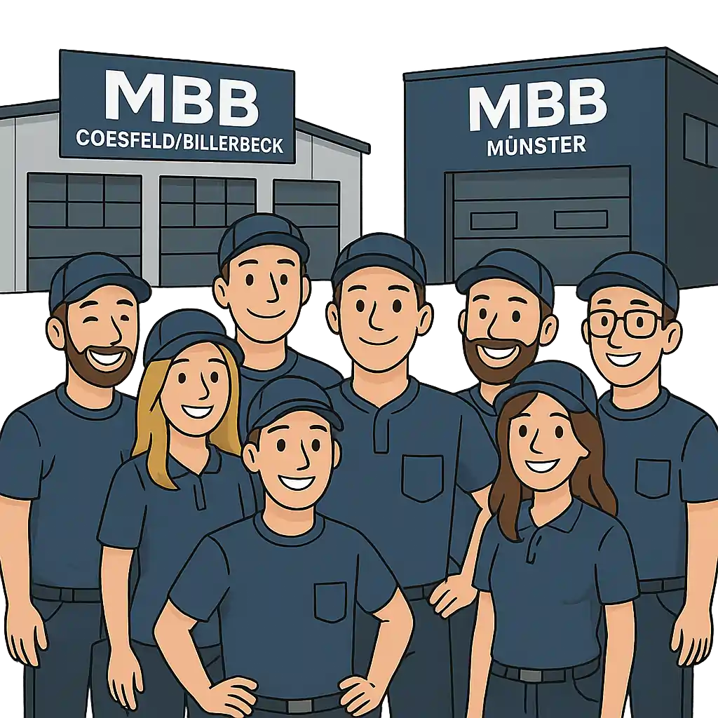 MBB Autoreinigung: Teamfoto – Standorte Münster & Billerbeck/Coesfeld