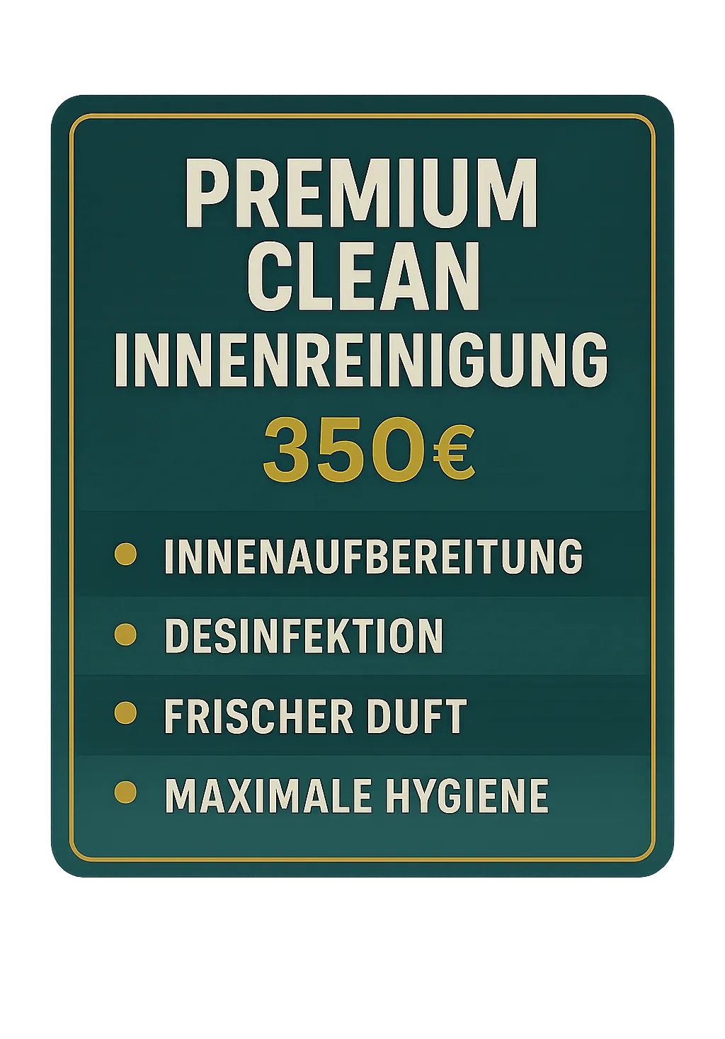 Premium Clean Innenreinigung Paket