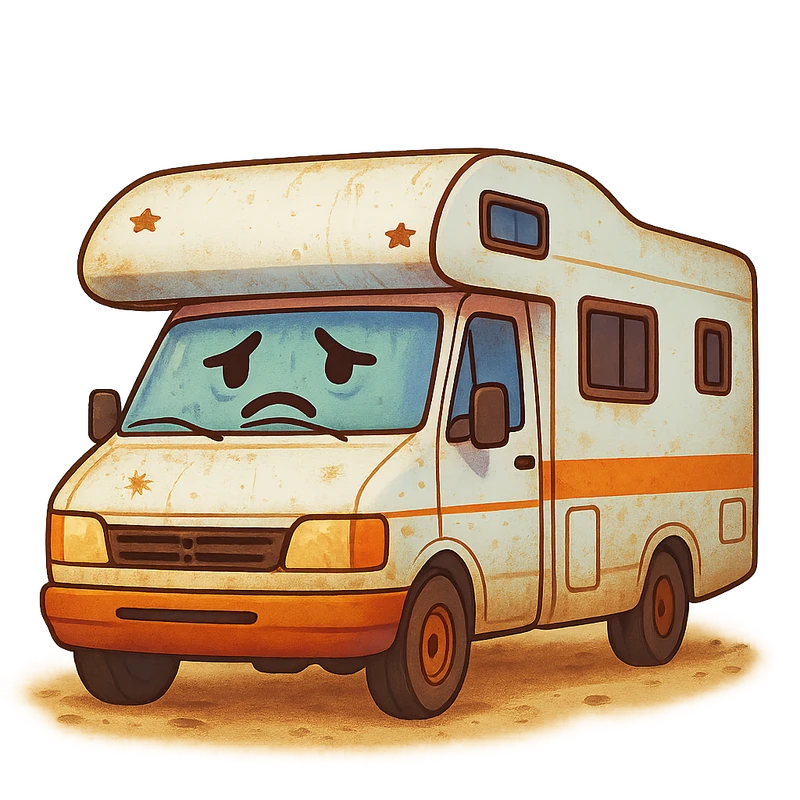 Verschmutztes Wohnmobil vor Keramikversiegelung - Nachteile ohne Keramikbeschichtung, MBB Autoreinigung